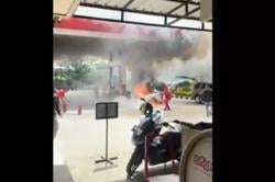 Viral Motor Terbakar usai Isi BBM di SPBU Cililin Bandung Barat<