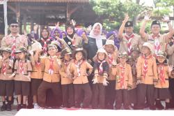 Cerianya Jambore PAUD Prasiaga Kota Kediri, Mbak Wali Apresiasi Petugas Apel Cilik<