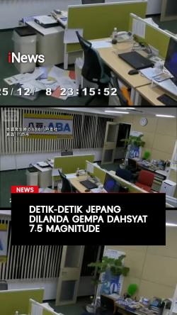 Detik-Detik Jepang Dilanda Gempa Dahsyat 7.5 Magnitude