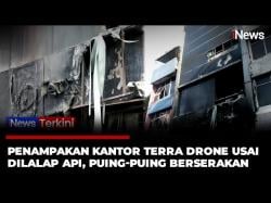 Gedung Terra Drone Dipasang Garis Polisi, Petugas Lakukan Penyelidikan Kebakaran Tewaskan 22 Orang