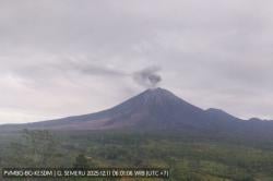 Gunung Semeru Erupsi Beruntun Hari Ini, Kolom Abu Tertinggi Capai 1.100 Meter<