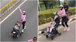 Viral Emak-Emak Gaul Ikut She Runs The World sambil Dorong Stroller!