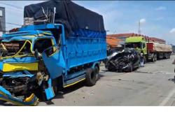 Kecelakaan Beruntun 6 Kendaraan di Jalur Pantura Pemalang, 3 Orang Luka-Luka<