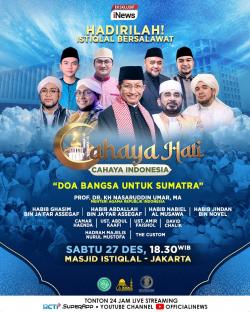 iNews Media Group Gelar Cahaya Hati Cahaya Indonesia 27 Desember, Bersatu dalam Doa Bangsa untuk Sumatra