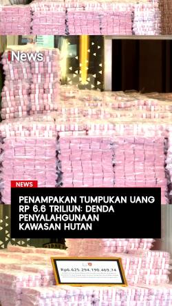 Penampakan Tumpukan Uang Rp 6,6 Triliun Penuhi Lobi Kejagung: Denda Penyalahgunaan Kawasan Hutan