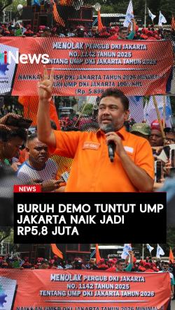 Buruh Demo Tuntut UMP Jakarta Naik Jadi Rp5,8 Juta