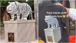 Viral Patung Macan Putih di Kediri Bawa Berkah bagi Warga Lokal, Ini Buktinya!