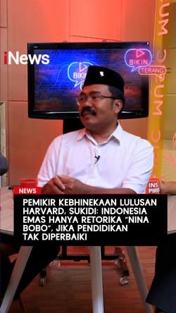 Pemikir Kebhinekaan Lulusan Harvard Sukidi: Indonesia Emas hanya Retorika 