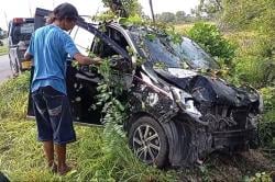 Jorge Mendonca Bek Tengah Madura United Kecelakaan di Suramadu, Mobil Masuk Parit