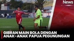Momen Gibran Main Bola di Wamena, Cetak 2 Gol dan Dukung SSB Papua