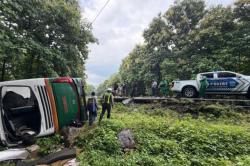 Kecelakaan Bus Terbalik di Taman Nasional Baluran Situbondo, 5 Penumpang Luka-Luka<