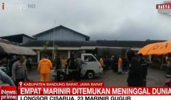 Detik-Detik 23 Prajurit Marinir Tertimbun Longsor Cisarua, 4 Ditemukan Meninggal<
