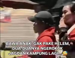 Viral Pemotor Merokok Sambil Gendong Bayi Ngamuk hingga Mukul saat Ditegur