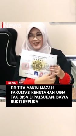 Dokter Tifa Yakin Ijazah Fakultas Kehutanan UGM Tak Bisa Dipalsukan, Bawa Bukti Replika