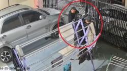 Viral! Maling Nekat Gotong Motor Curian di Medan Terekam CCTV<