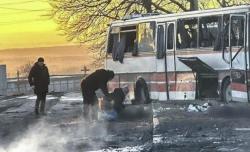 Drone Kamikaze Rusia Hantam Bus Pekerja Tambang Ukraina, 15 Orang Tewas