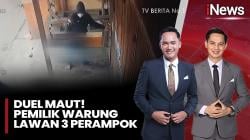 Viral! Aksi Pemilik Toko Duel Lawan 3 Perampok Terekam CCTV