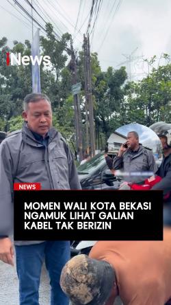 Momen Wali Kota Bekasi Ngamuk Lihat Galian Kabel Tak Berizin