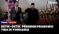 Momen Presiden Prabowo Disambut Putra Mahkota Pangeran Al Hussein saat Tiba di Yordania