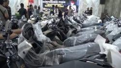 Polda Jateng Bongkar Sindikat Penadah Kendaraan Kreditan, 87 Motor Disita 2 Orang Ditangkap<