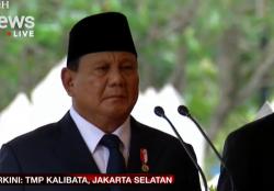 Presiden Prabowo Pimpin Upacara Militer Pemakaman Try Sutrisno 