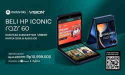 Dapatkan Voucher Subscription Vision+ Setiap Pembelian Motorola RAZR 60, Streaming Sepuasnya!