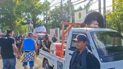 Massa AMPB Berdatangan ke PN Pati, Kawal Sidang Putusan Aktivis Supriyono dan Teguh Istiyanto<