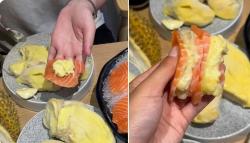 Viral Salmon Dicampur Durian, Netizen Heboh: Tambah Jengkol Coba!
