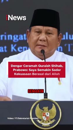 Dengar Ceramah Quraish Shihab, Prabowo: Saya Semakin Sadar Kekuasaan Berasal dari Allah
