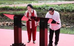 Pramono dan Megawati Resmikan Taman Bendera Pusaka, Ada Lapangan Padel