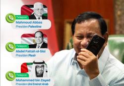 Silaturahmi Lebaran, Prabowo Telepon Presiden Palestina hingga MBZ