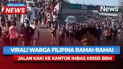 Penampakan Warga Filipina Jalan Kaki ke Tempat Kerja, Krisis BBM Imbas Perang Timur Tengah