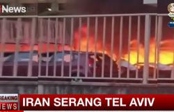 Rudal Iran Bombardir Tel Aviv Israel, Picu Kebakaran Hebat di Jantung Kota