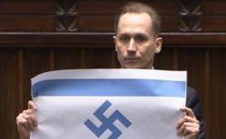 Politisi Polandia yang Tunjukkan Bendera Israel Berlogo Nazi di Parlemen Dihukum