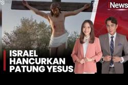 Tentara Israel Hancurkan Patung Yesus di Lebanon Pakai Palu Godam