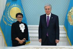 Retno Marsudi Bertemu Presiden Tokayev, Perkuat Kerja Sama RI-Kazakhstan terkait Air dan Iklim