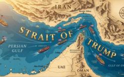 Trump Posting Gambar Ubah Nama Selat Hormuz dengan 