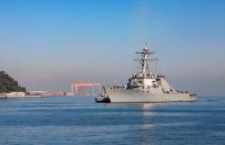 Kapal Perang AS USS Higgins Terbakar saat Jalankan Misi di Indo-Pasifik