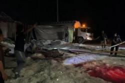 Kecelakaan Truk Terguling di Jalur Lingkar Selatan Tuban, Pecahan Kaca Berserakan<