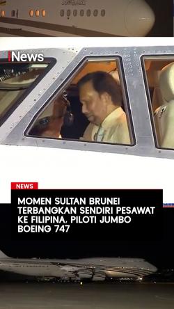 Momen Sultan Brunei Terbangkan Sendiri Pesawatnya ke Filipina