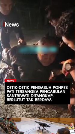 Detik-Detik Pengasuh Ponpes Pati Tersangka Pencabulan Santriwati Ditangkap, Berlutut Tak Berdaya