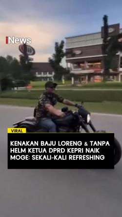 Viral Kendarai Moge Tanpa Helm, Ketua DPRD Kepri: Sekali-kali Refreshing