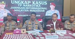 Polisi Bongkar Jaringan Narkotika Malaysia di Makassar, Sita 1,45 Kg Sabu Senilai Rp2,7 Miliar