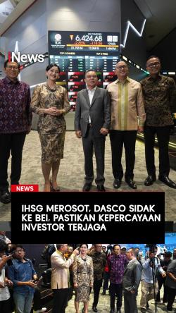 IHSG Merosot, Dasco Sidak ke BEI Pastikan Kepercayaan Investor Terjaga