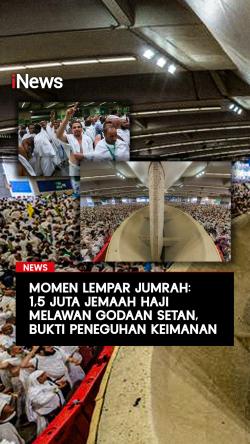 Momen 1,5 Juta Jemaah Haji Lempar Jumrah di Mina