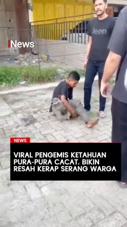 Viral Pengemis Ketahuan Pura-Pura Cacat, Bikin Resah Kerap Serang Warga