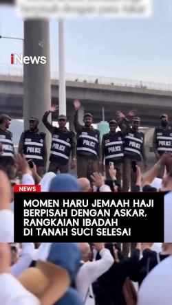 Momen Haru Jemaah Haji Berpisah dengan Askar Rangkaian Ibadah di Tanah Suci Selesai