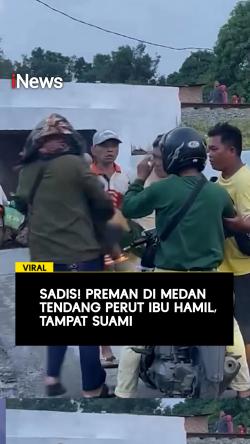 Sadis! Preman di Medan Tendang Perut Ibu Hamil, Tampar Suami