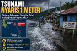 Tsunami Nyaris 1 Meter Terjang Wilayah Sulut usai Gempa Filipina M7,7