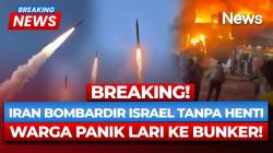 Mencekam! Rudal Iran Terus Menghujani Kota di Israel, Warga Berlindung ke Bunker